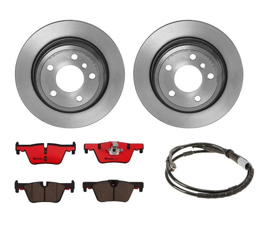 BMW Brembo Brake Kit - Pads and Rotors Rear (300mm) (Ceramic) 34356792292 - Brembo 1535920KIT